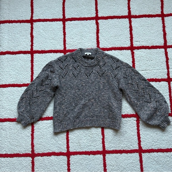 Madewell Open Stitch Pullover Oversized Wool Blend Sweater - Picture 2 of 6